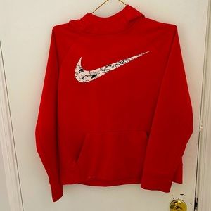 Red Nike hoodie
